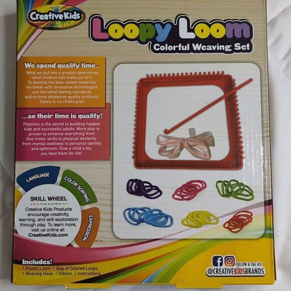 Creative Kids Loopy Loom Colorful Weaving Set, NEW - Picture 4 of 6